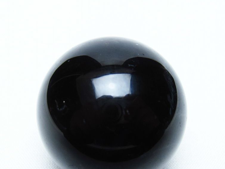 黒水晶 丸玉 35mm モリオン スフィア 置物 一点物 141-8188