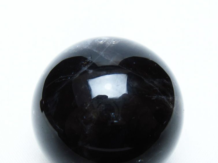 黒水晶 丸玉 35mm モリオン スフィア 置物 一点物 141-8195