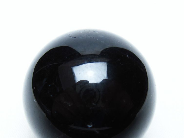 黒水晶 丸玉 35mm モリオン スフィア 置物 一点物 141-8196