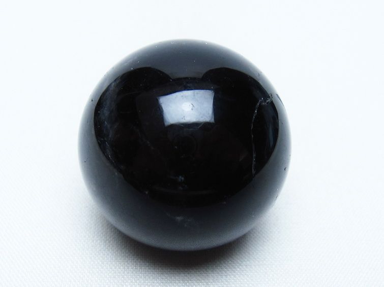 黒水晶 丸玉 35mm モリオン スフィア 置物 一点物 141-8200