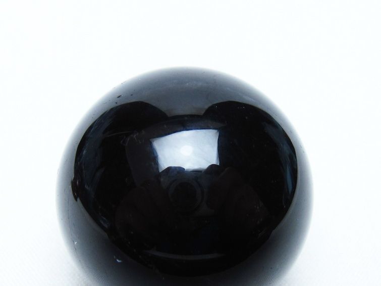 黒水晶 丸玉 35mm モリオン スフィア 置物 一点物 141-8201