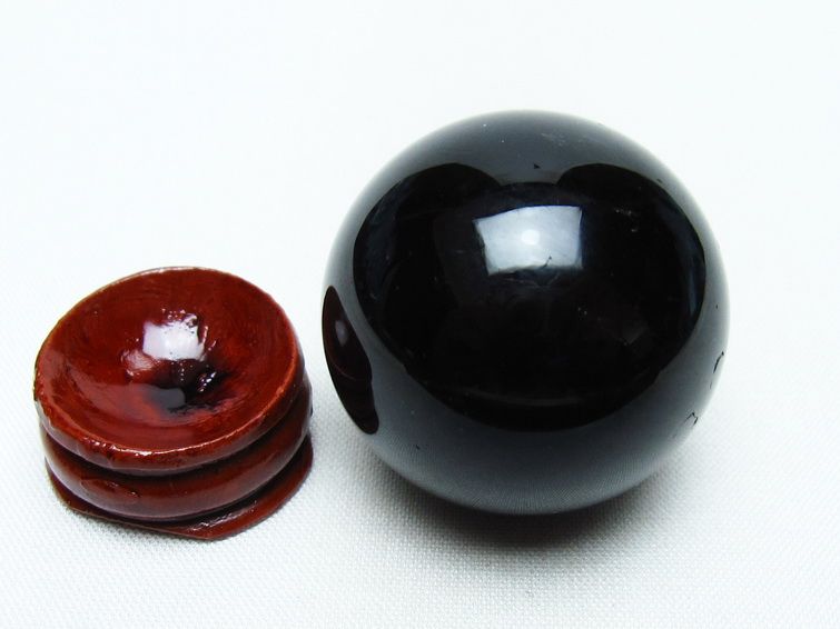 黒水晶 丸玉 35mm モリオン スフィア 置物 一点物 141-8203