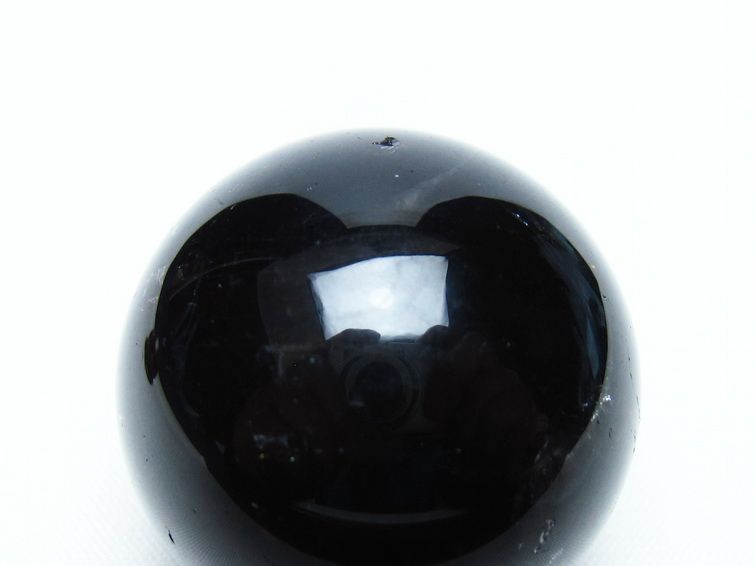 黒水晶 丸玉 35mm モリオン スフィア 置物 一点物 141-8218