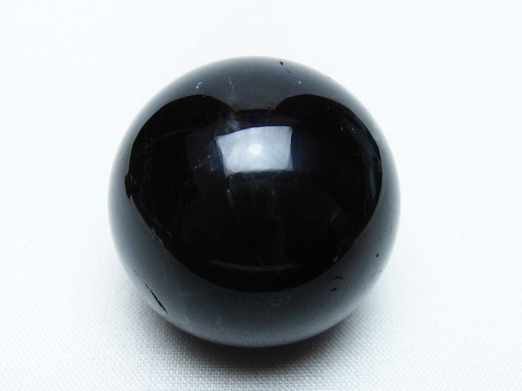 黒水晶 丸玉 34mm モリオン スフィア 置物 一点物 141-8219