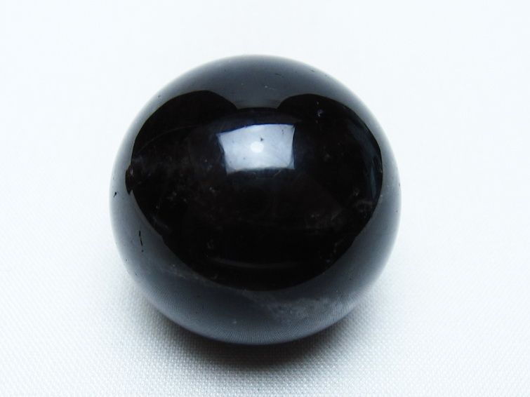 黒水晶 丸玉 34mm モリオン スフィア 置物 一点物 141-8221