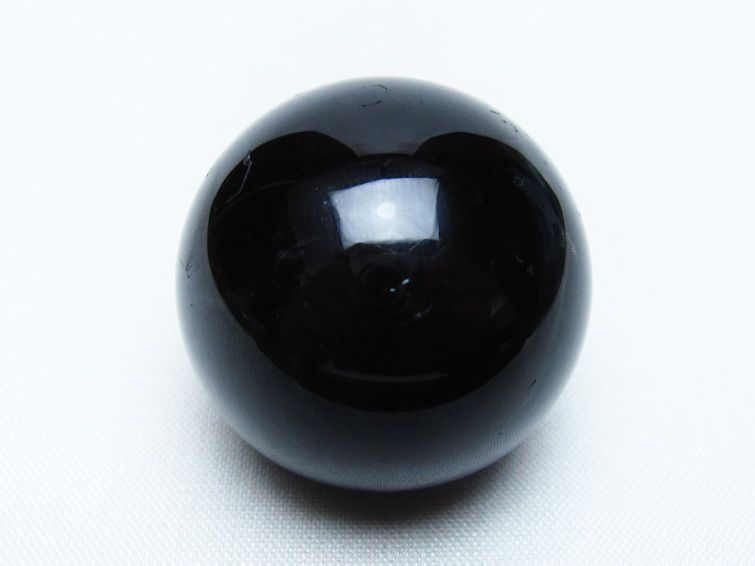 黒水晶 丸玉 34mm モリオン スフィア 置物 一点物 141-8223