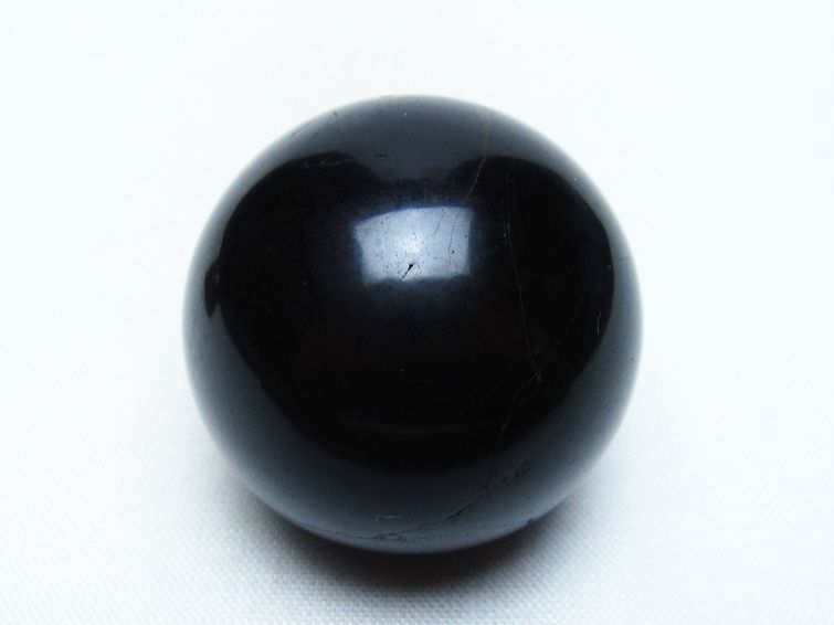 黒水晶 丸玉 34mm モリオン スフィア 置物 一点物 141-8226