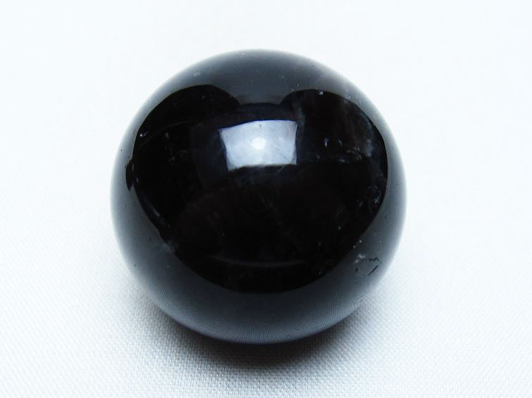 黒水晶 丸玉 34mm モリオン スフィア 置物 一点物 141-8227