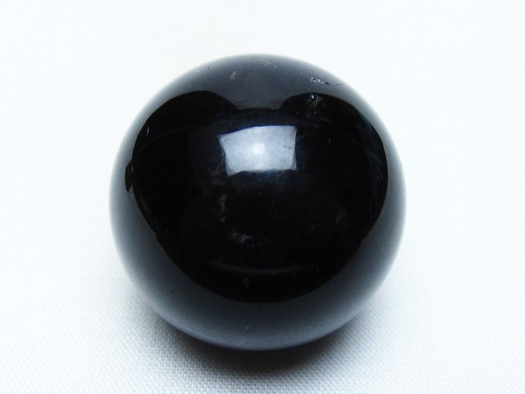 黒水晶 丸玉 34mm モリオン スフィア 置物 一点物 141-8228