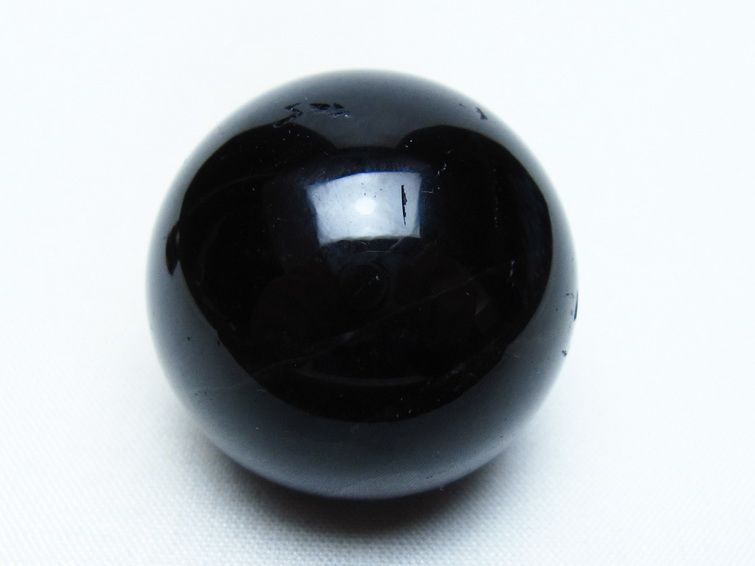黒水晶 丸玉 34mm モリオン スフィア 置物 一点物 141-8229