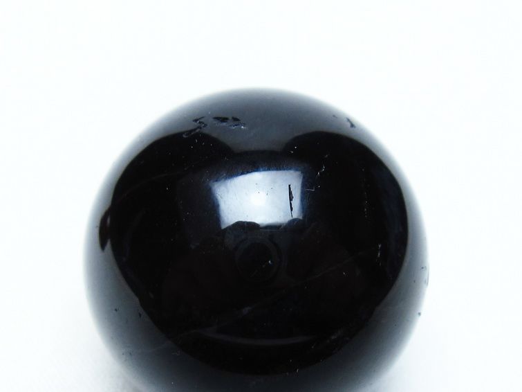 黒水晶 丸玉 34mm モリオン スフィア 置物 一点物 141-8229