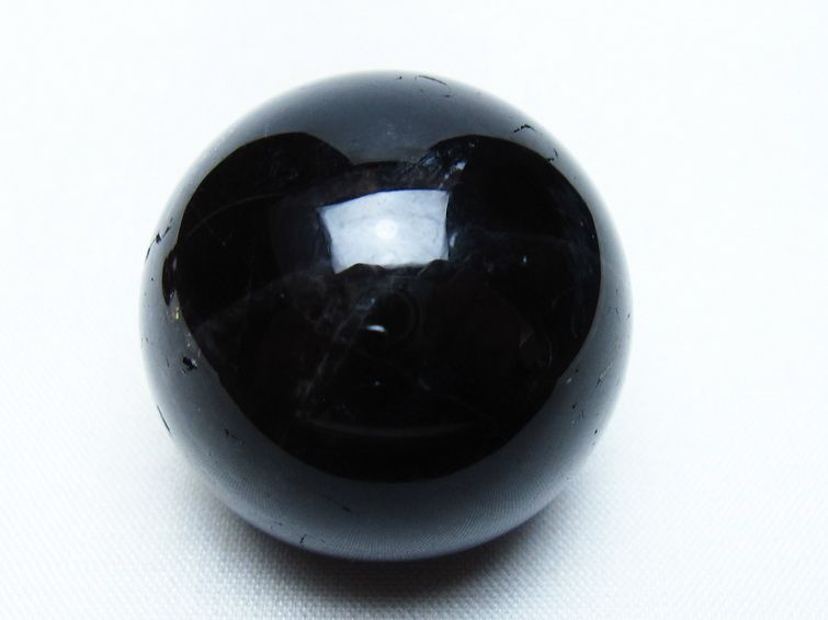 黒水晶 丸玉 34mm モリオン スフィア 置物 一点物 141-8230