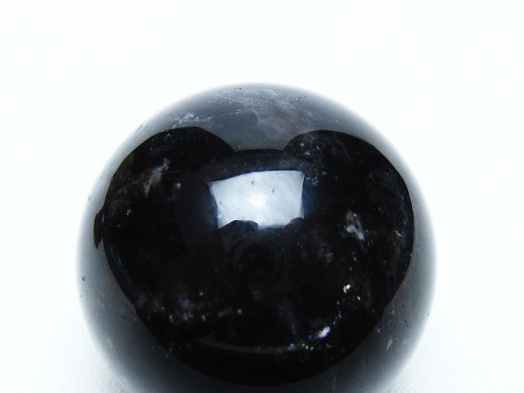 黒水晶 丸玉 34mm モリオン スフィア 置物 一点物 141-8233