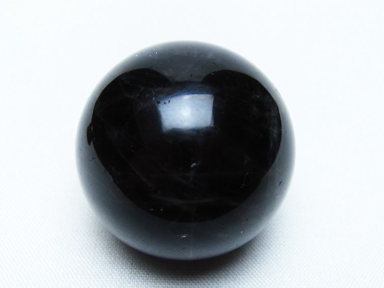 黒水晶 丸玉 34mm モリオン スフィア 置物 一点物 141-8234