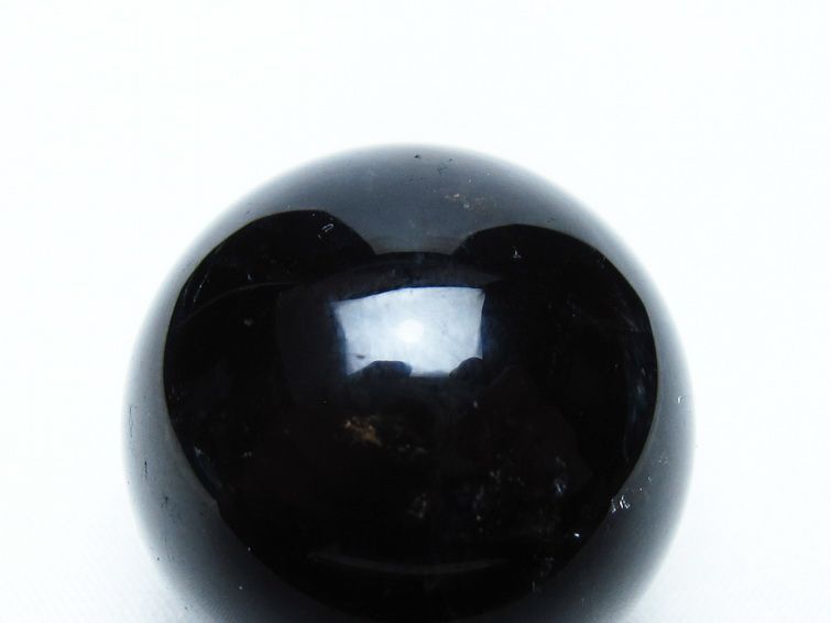 黒水晶 丸玉 34mm モリオン スフィア 置物 一点物 141-8235