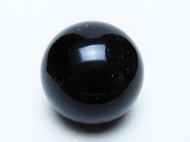 黒水晶 丸玉 34mm モリオン スフィア 置物 一点物 141-8236