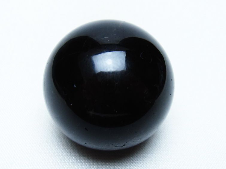 黒水晶 丸玉 34mm モリオン スフィア 置物 一点物 141-8237