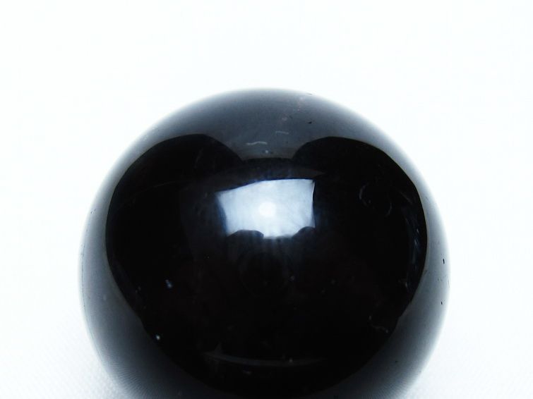黒水晶 丸玉 34mm モリオン スフィア 置物 一点物 141-8237