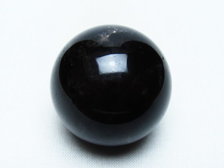 黒水晶 丸玉 34mm モリオン スフィア 置物 一点物 141-8238