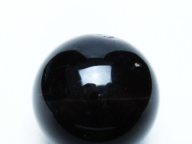 黒水晶 丸玉 34mm モリオン スフィア 置物 一点物 141-8242