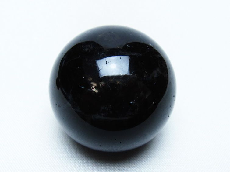 黒水晶 丸玉 34mm モリオン スフィア 置物 一点物 141-8244