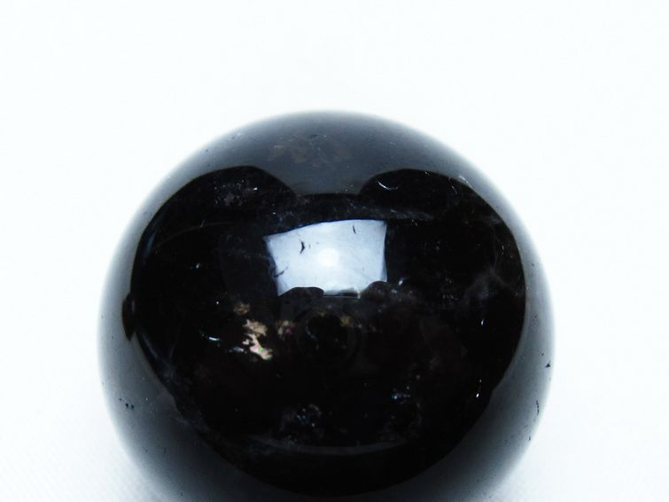 黒水晶 丸玉 34mm モリオン スフィア 置物 一点物 141-8244