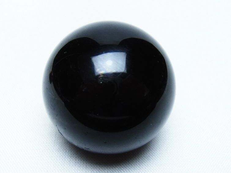 黒水晶 丸玉 34mm モリオン スフィア 置物 一点物 141-8245