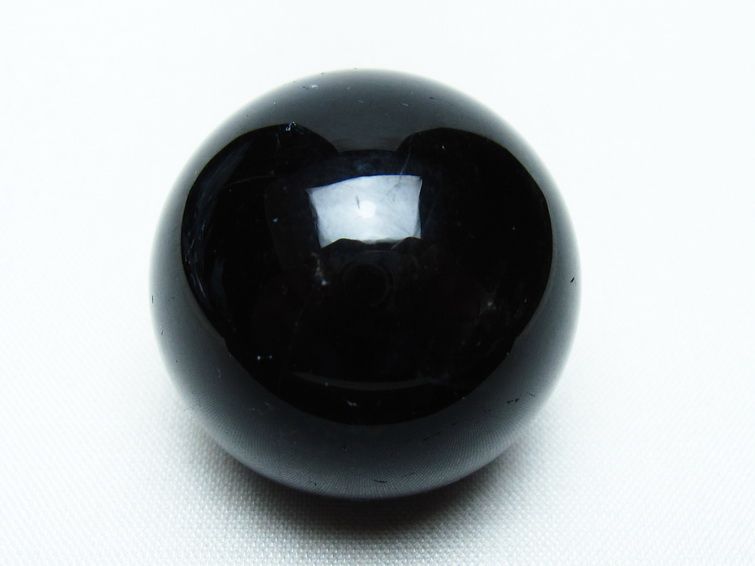 黒水晶 丸玉 34mm モリオン スフィア 置物 一点物 141-8248