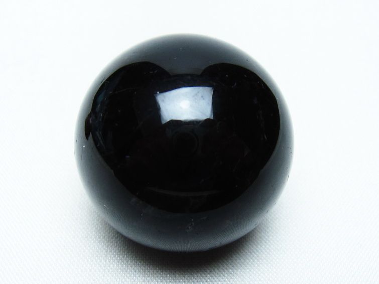 黒水晶 丸玉 34mm モリオン スフィア 置物 一点物 141-8250