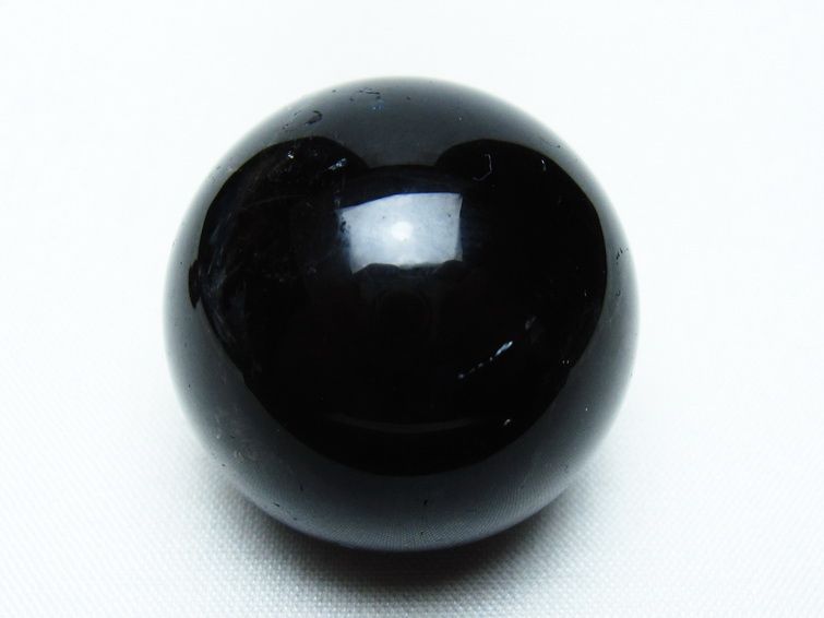 黒水晶 丸玉 34mm モリオン スフィア 置物 一点物 141-8251