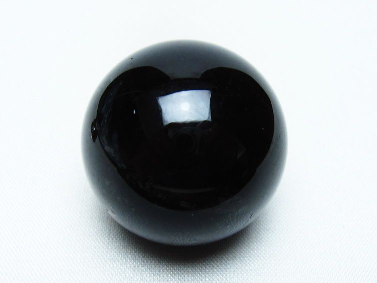 黒水晶 丸玉 34mm モリオン スフィア 置物 一点物 141-8252
