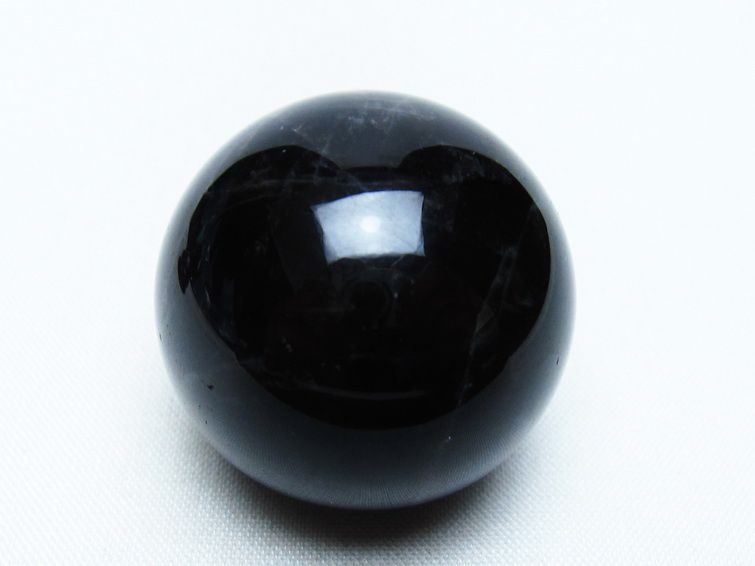 黒水晶 丸玉 34mm モリオン スフィア 置物 一点物 141-8253