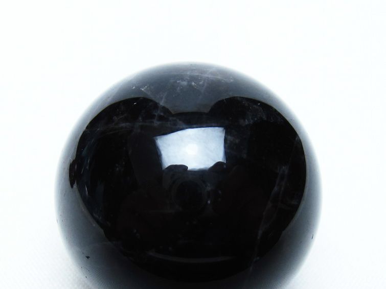 黒水晶 丸玉 34mm モリオン スフィア 置物 一点物 141-8253