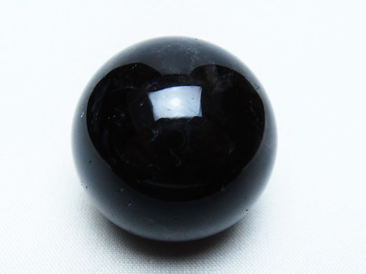 黒水晶 丸玉 34mm モリオン スフィア 置物 一点物 141-8254