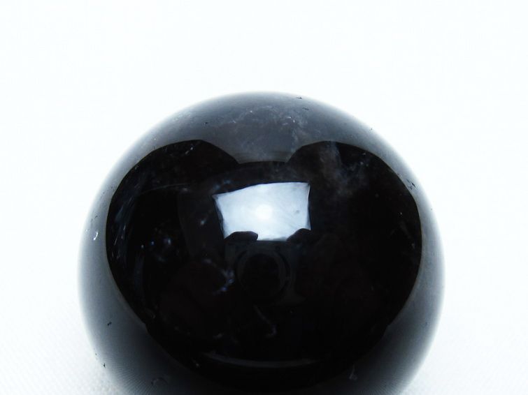 黒水晶 丸玉 34mm モリオン スフィア 置物 一点物 141-8254