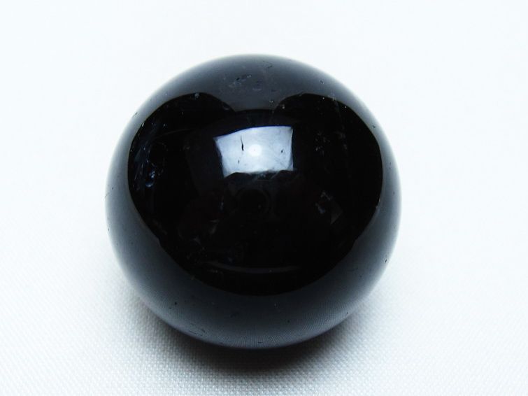 黒水晶 丸玉 34mm モリオン スフィア 置物 一点物 141-8255