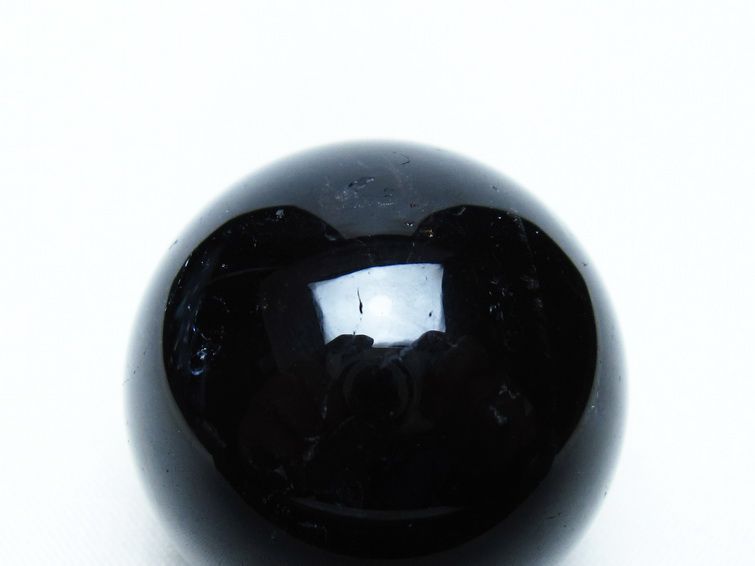黒水晶 丸玉 34mm モリオン スフィア 置物 一点物 141-8255