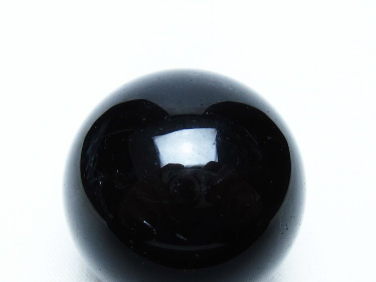 黒水晶 丸玉 34mm モリオン スフィア 置物 一点物 141-8256