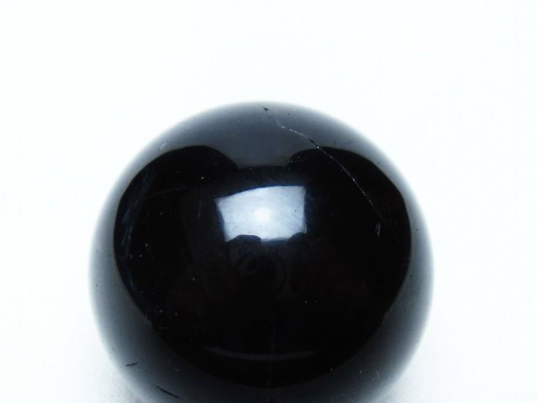 黒水晶 丸玉 33mm モリオン スフィア 置物 一点物 141-8258