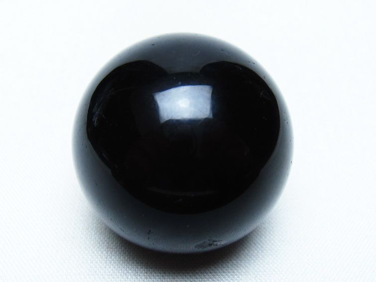 黒水晶 丸玉 33mm モリオン スフィア 置物 一点物 141-8260