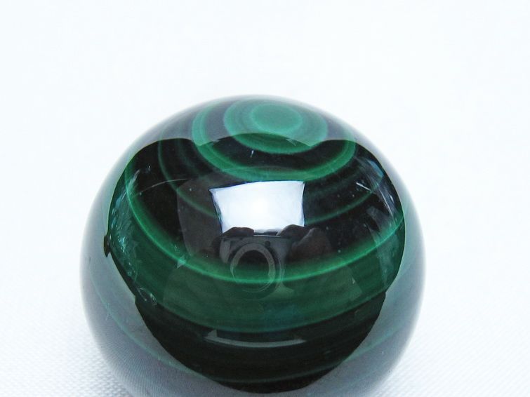 マラカイト 丸玉 34mm スフィア 置物 一点物 141-8274