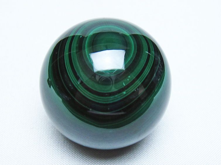 マラカイト 丸玉 42mm スフィア 置物 一点物 141-8305