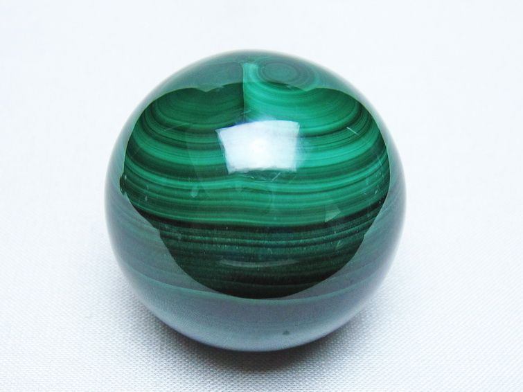 マラカイト 丸玉 42mm スフィア 置物 一点物 141-8306