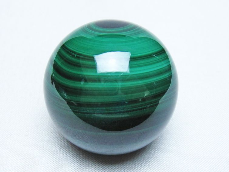 マラカイト 丸玉 40mm スフィア 置物 一点物 141-8315