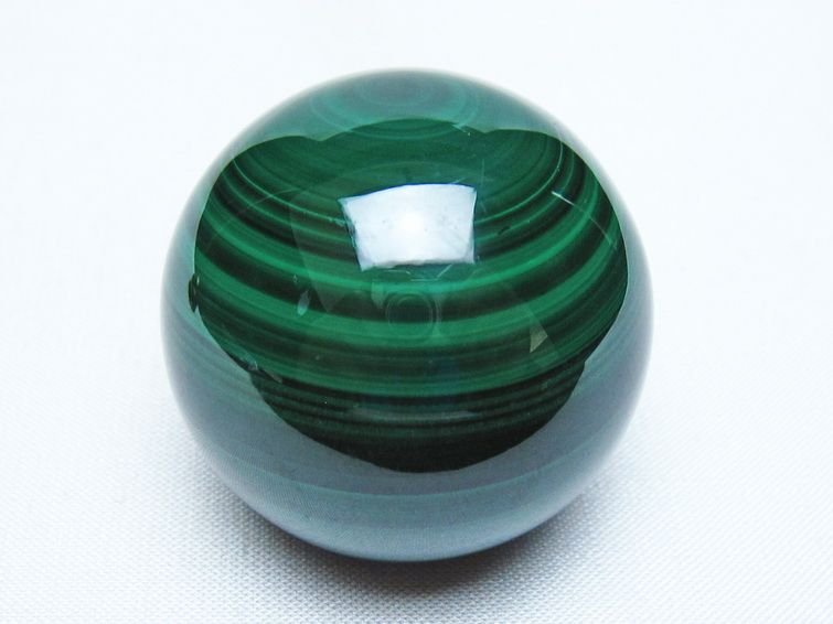 マラカイト 丸玉 40mm スフィア 置物 一点物 141-8318