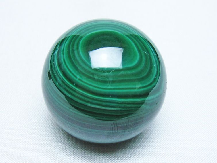マラカイト 丸玉 40mm スフィア 置物 一点物 141-8321