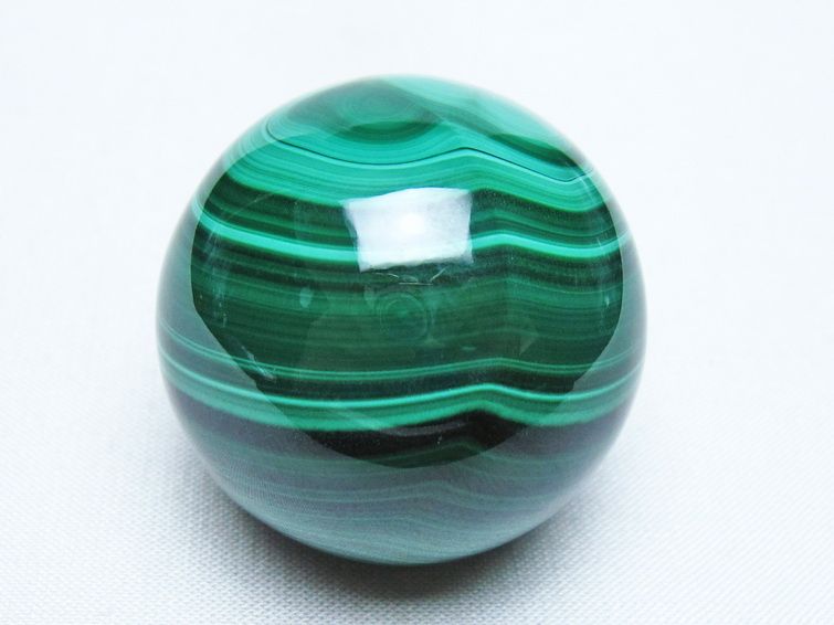 マラカイト 丸玉 40mm スフィア 置物 一点物 141-8332