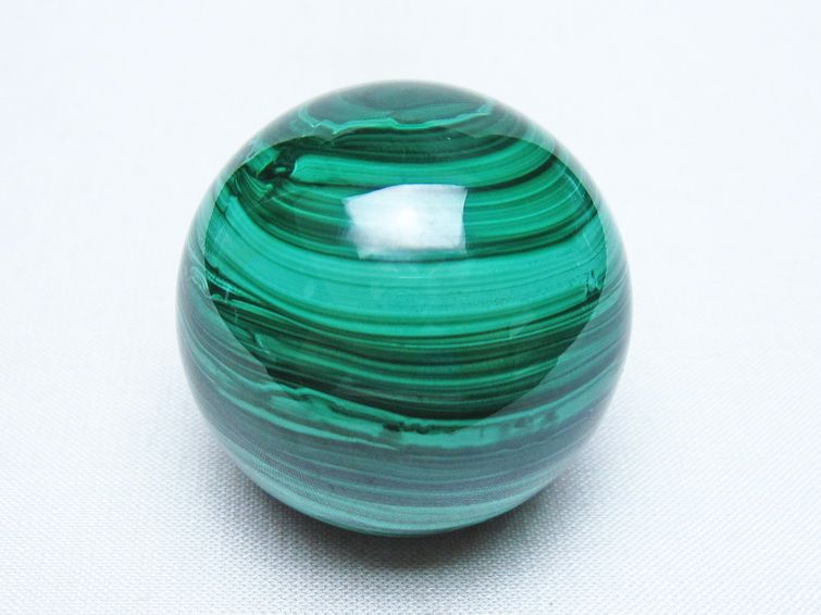 マラカイト 丸玉 40mm スフィア 置物 一点物 141-8333