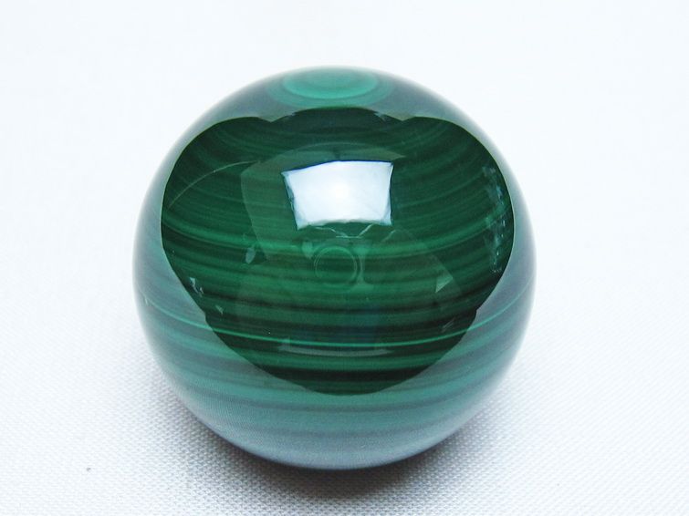 マラカイト 丸玉 38mm スフィア 置物 一点物 141-8350