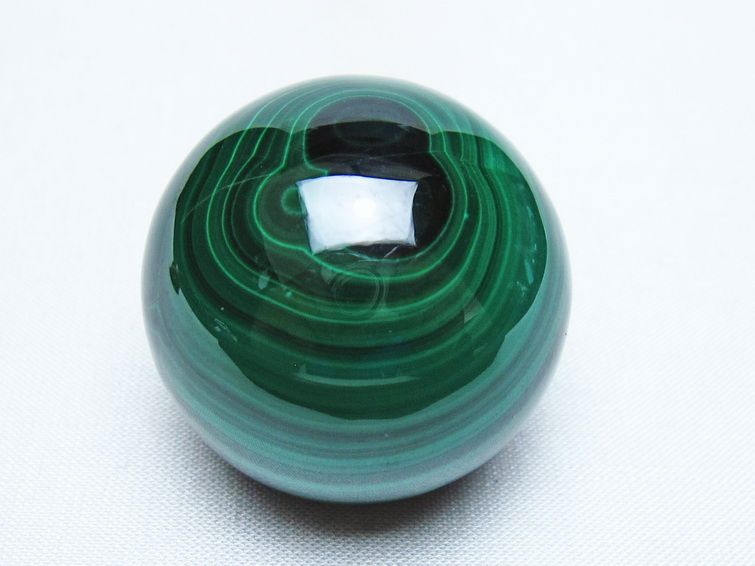 マラカイト 丸玉 38mm スフィア 置物 一点物 141-8351